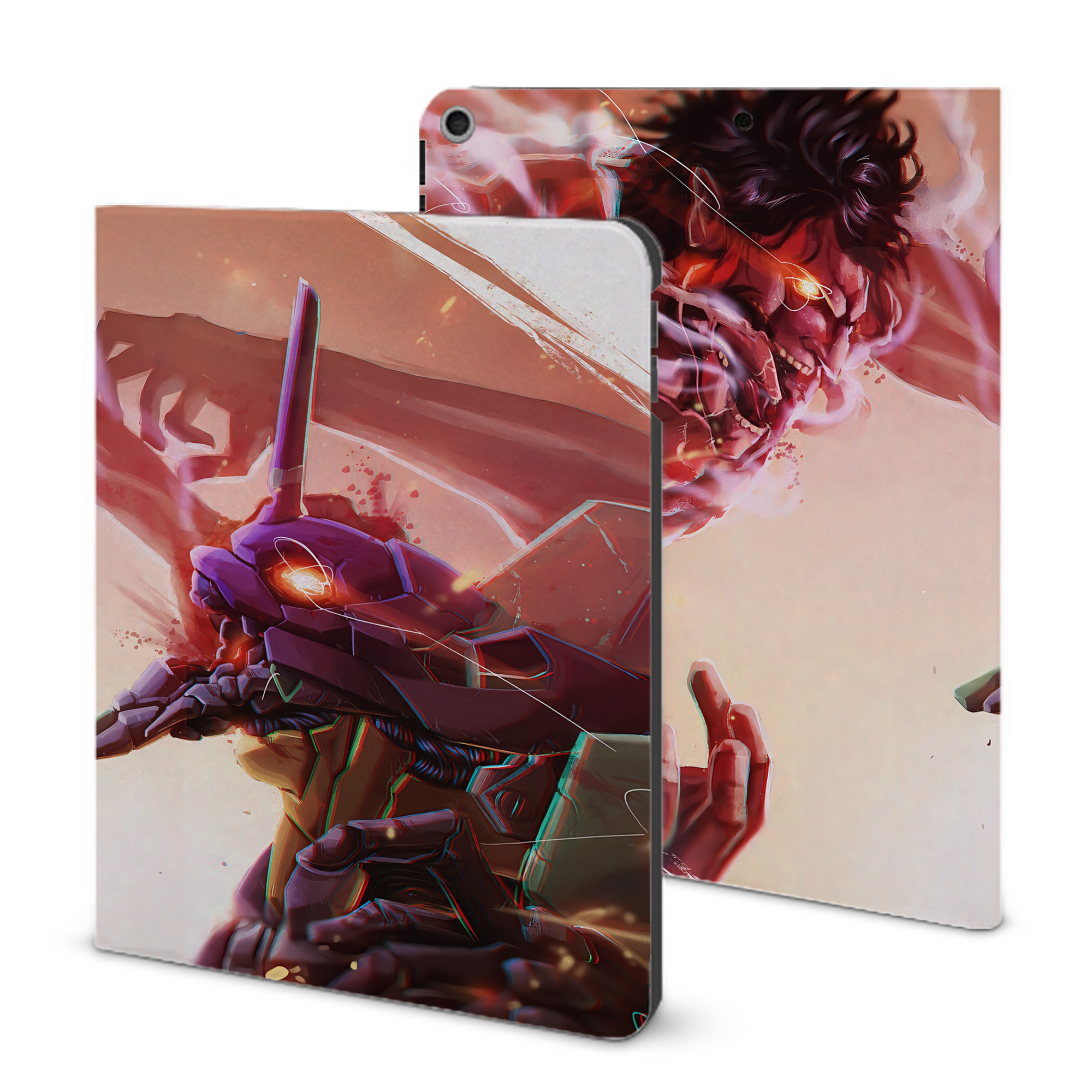 （画像用） EVA 新世紀エヴァンゲリオン IPad ケース ブック型 PUレザー TPU 耐衝撃 軽量 薄型 ペン収納なし 全面保護 IPad 各モデル対応